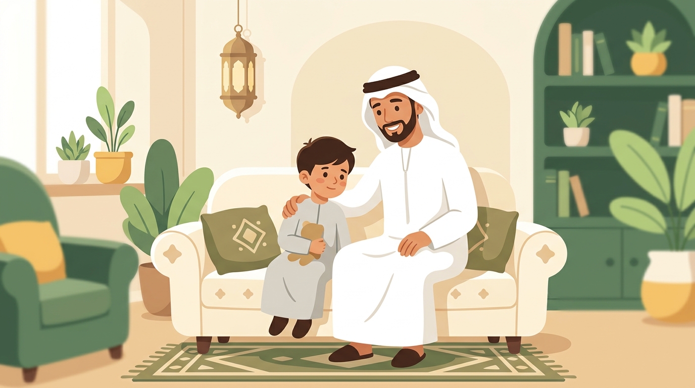 طفل يجلس وحيداً وينظر في الفراغ